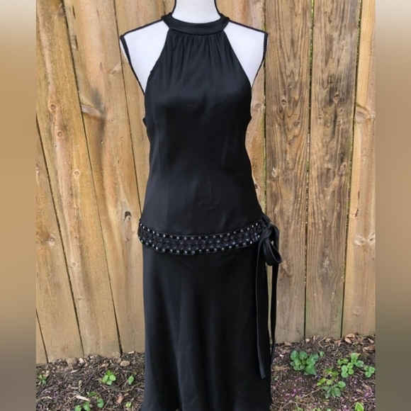 Anne Klein | Dresses | Anne Klein Silk Dress Embellished Black NWOT - Picture 6 of 9